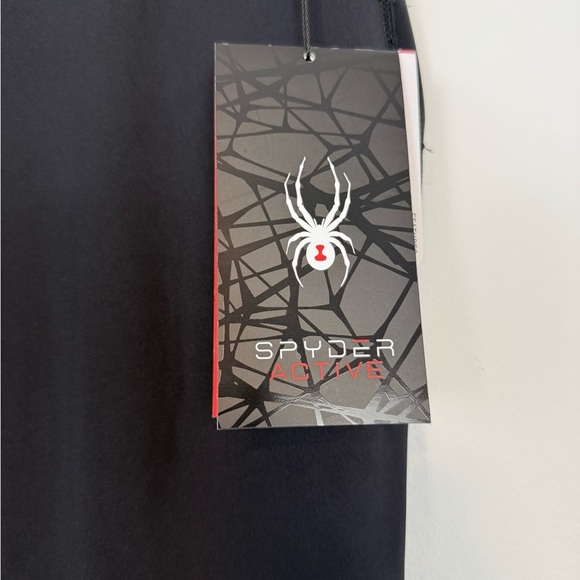 SPYDER High Waist Mesh back Support Crop Legging. Black. Size Large. NWT. - Picture 5 of 12